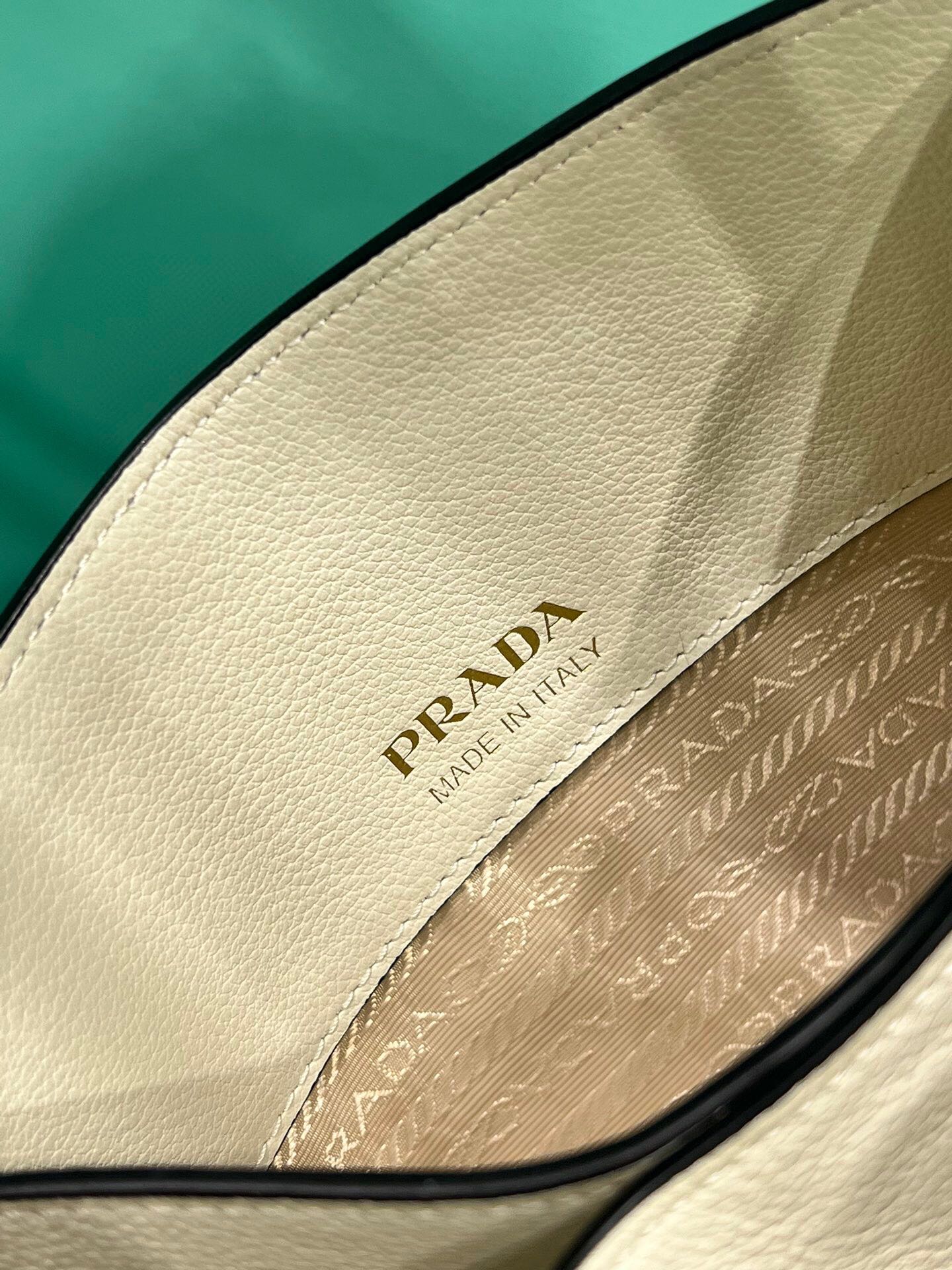 Prada Mini Leather Tote Bag White 1BG539